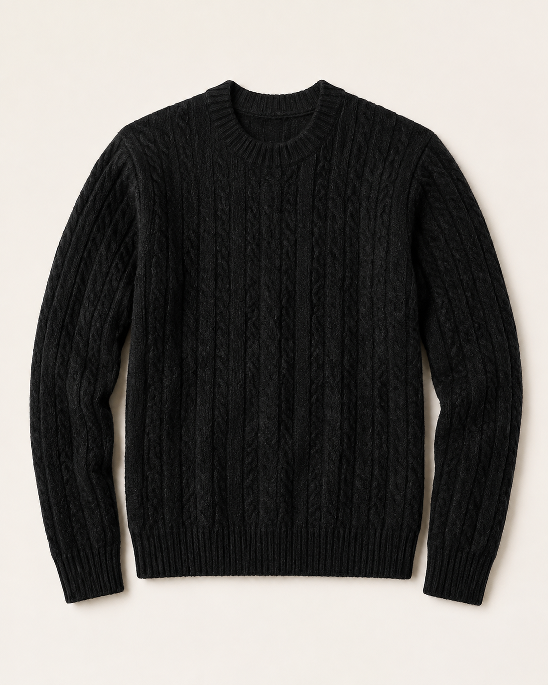 LEANDRO Jersey de Punto Trenzado – Calidez Atemporal