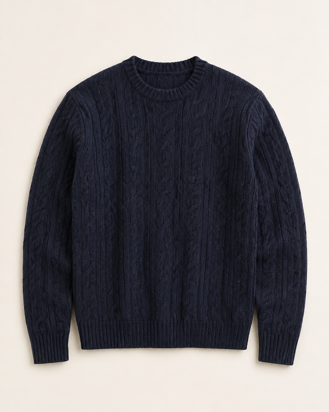 LEANDRO Jersey de Punto Trenzado – Calidez Atemporal