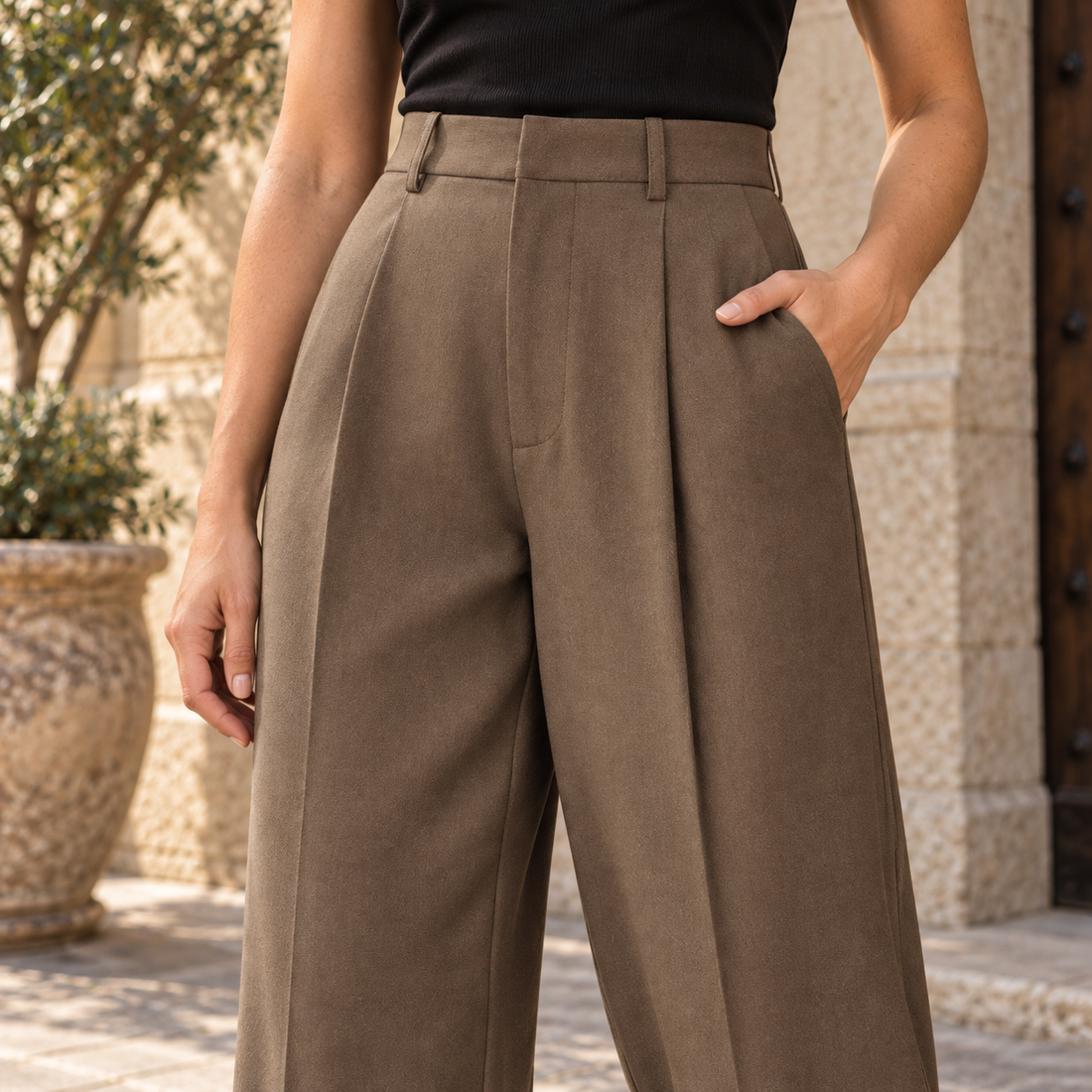 AURELIA Pantalón de Pierna Ancha – Elegancia Fluida