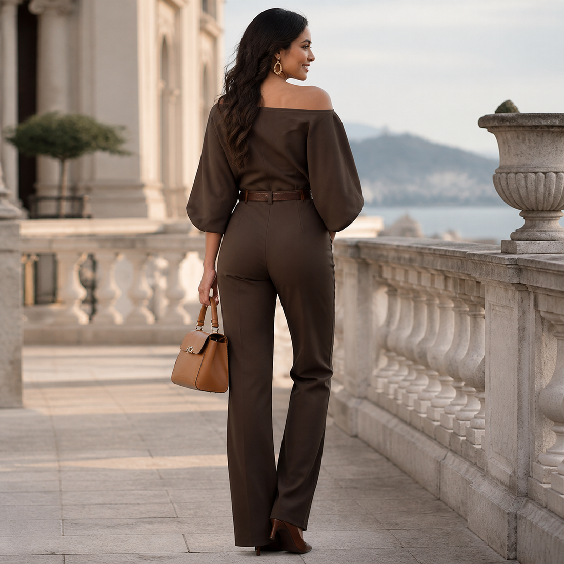 VALENTINA Conjunto de Hombro Descubierto – Elegancia Moderna y Sofisticada