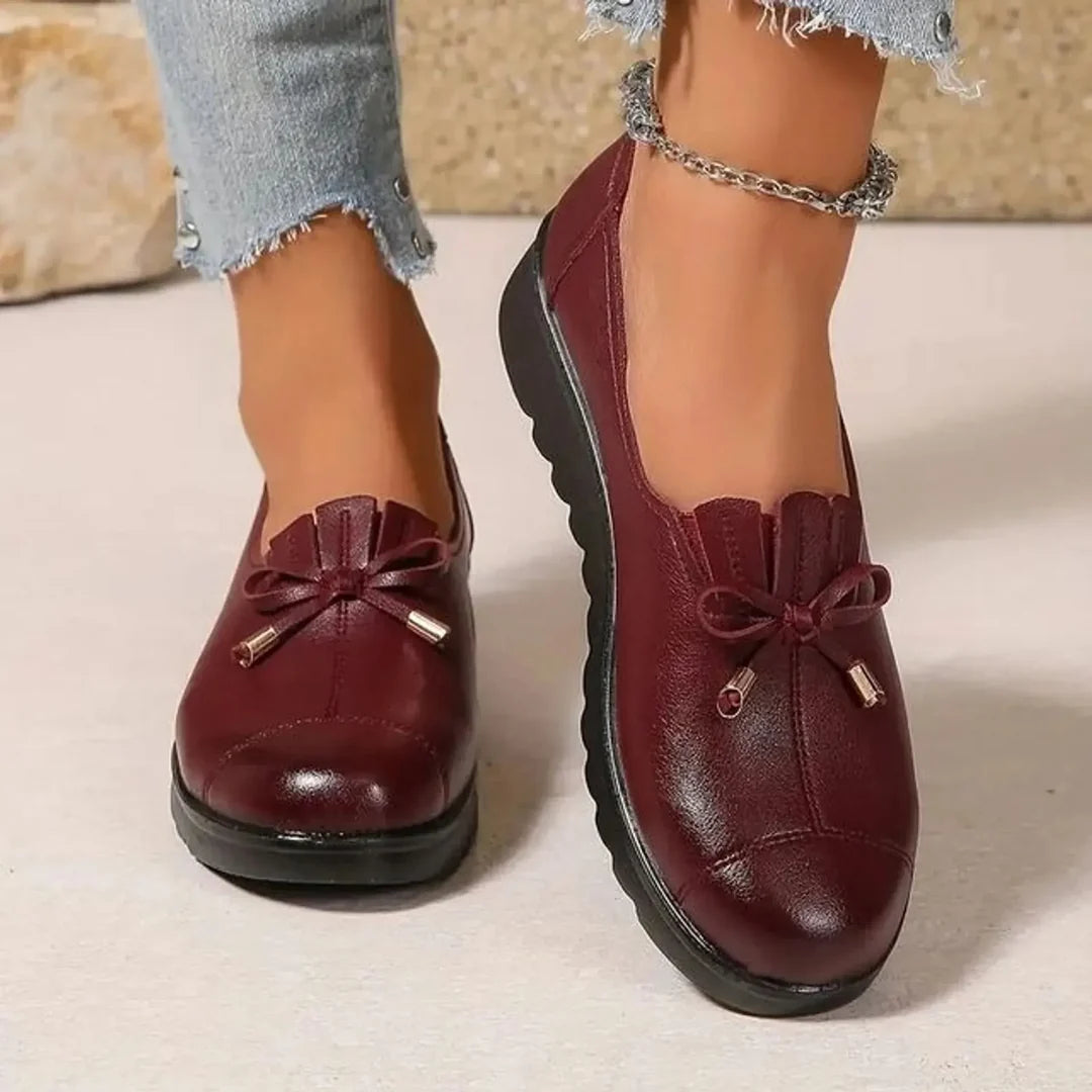 BEATRIZ | Mocasines con lazo y suela gruesa
