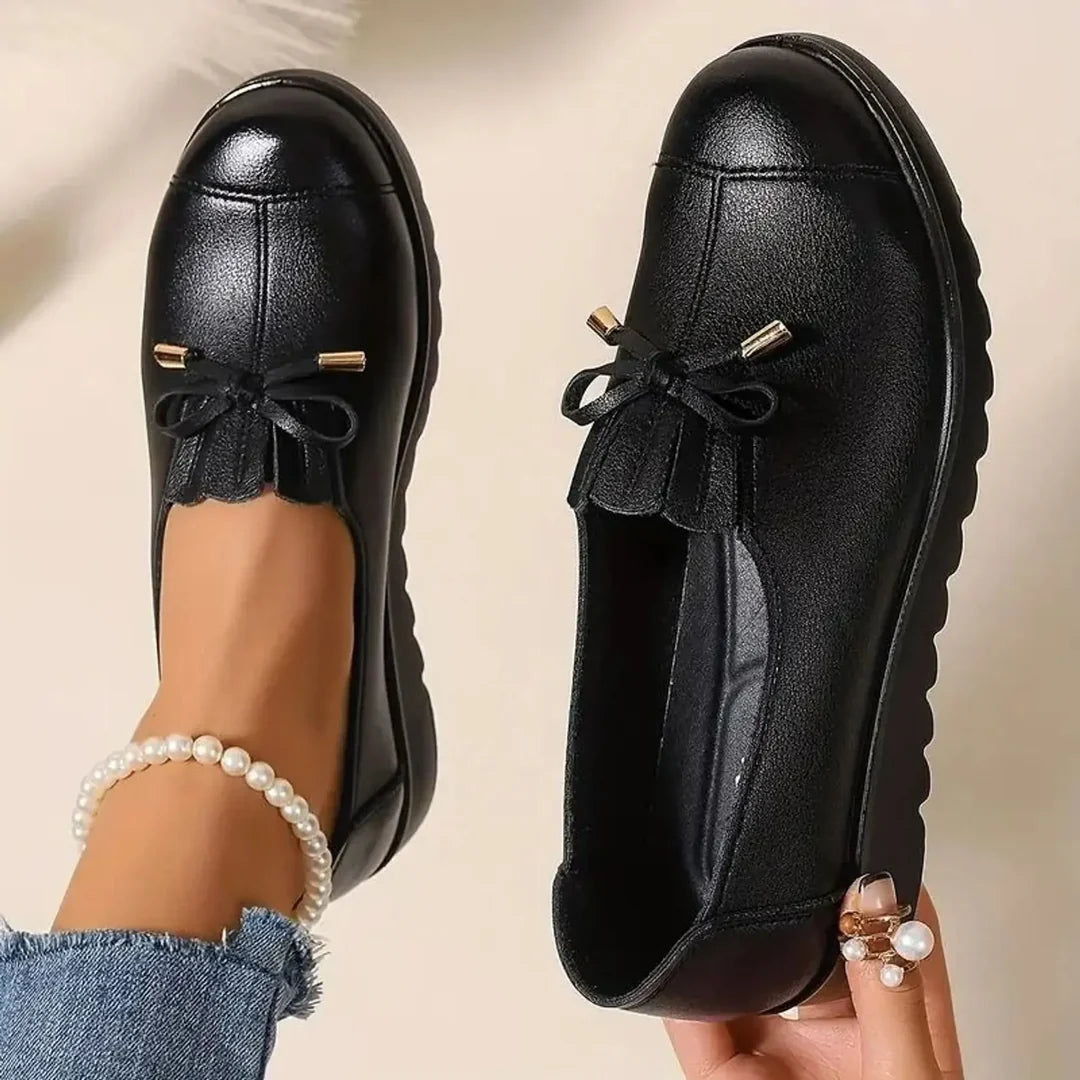 BEATRIZ | Mocasines con lazo y suela gruesa