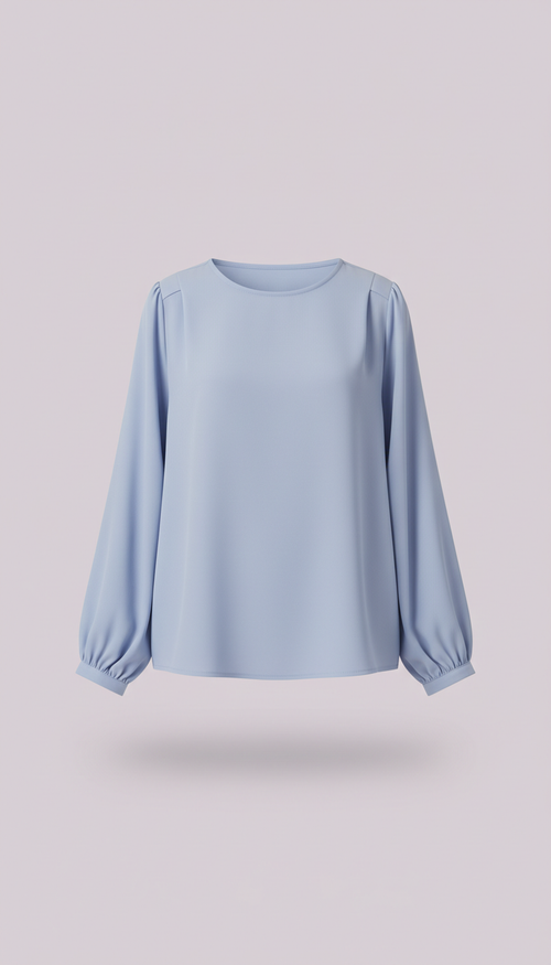 Blouse Poederblauw