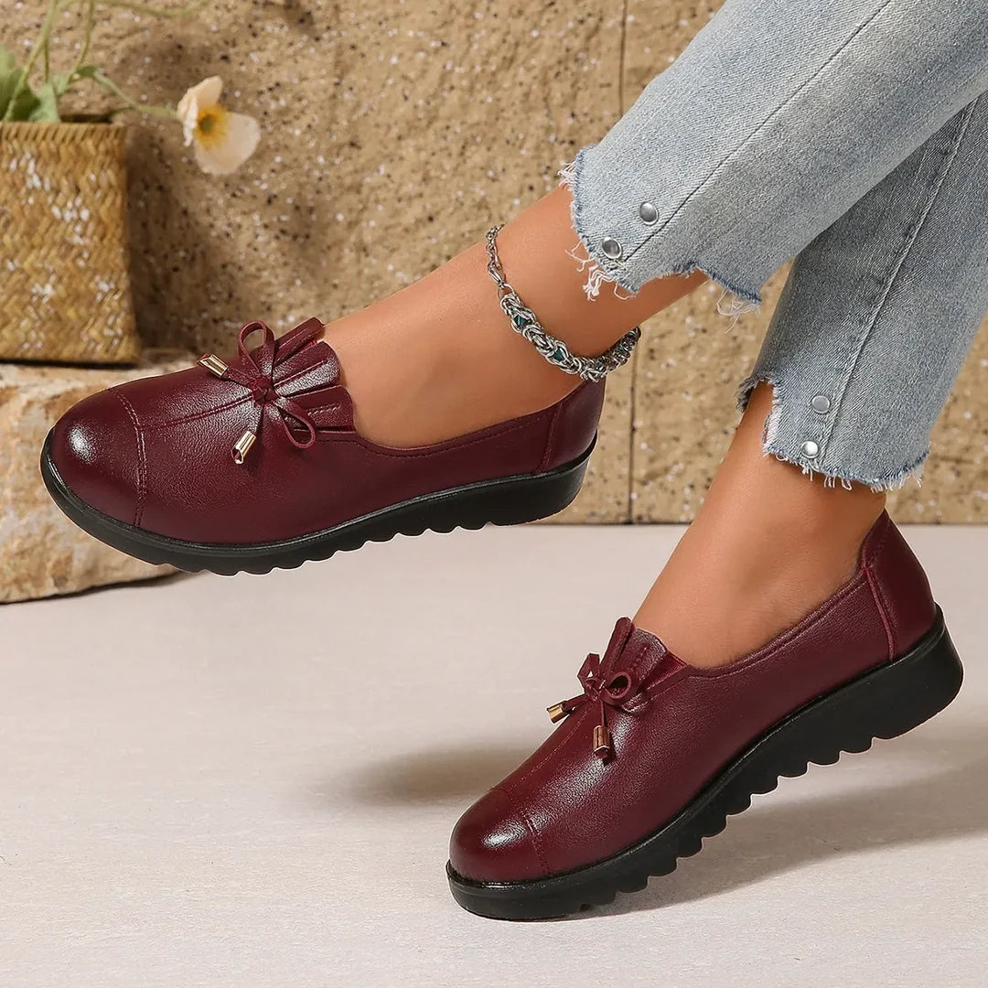 BEATRIZ | Mocasines con lazo y suela gruesa