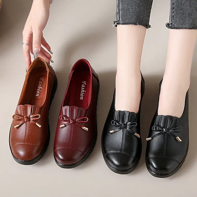 BEATRIZ | Mocasines con lazo y suela gruesa