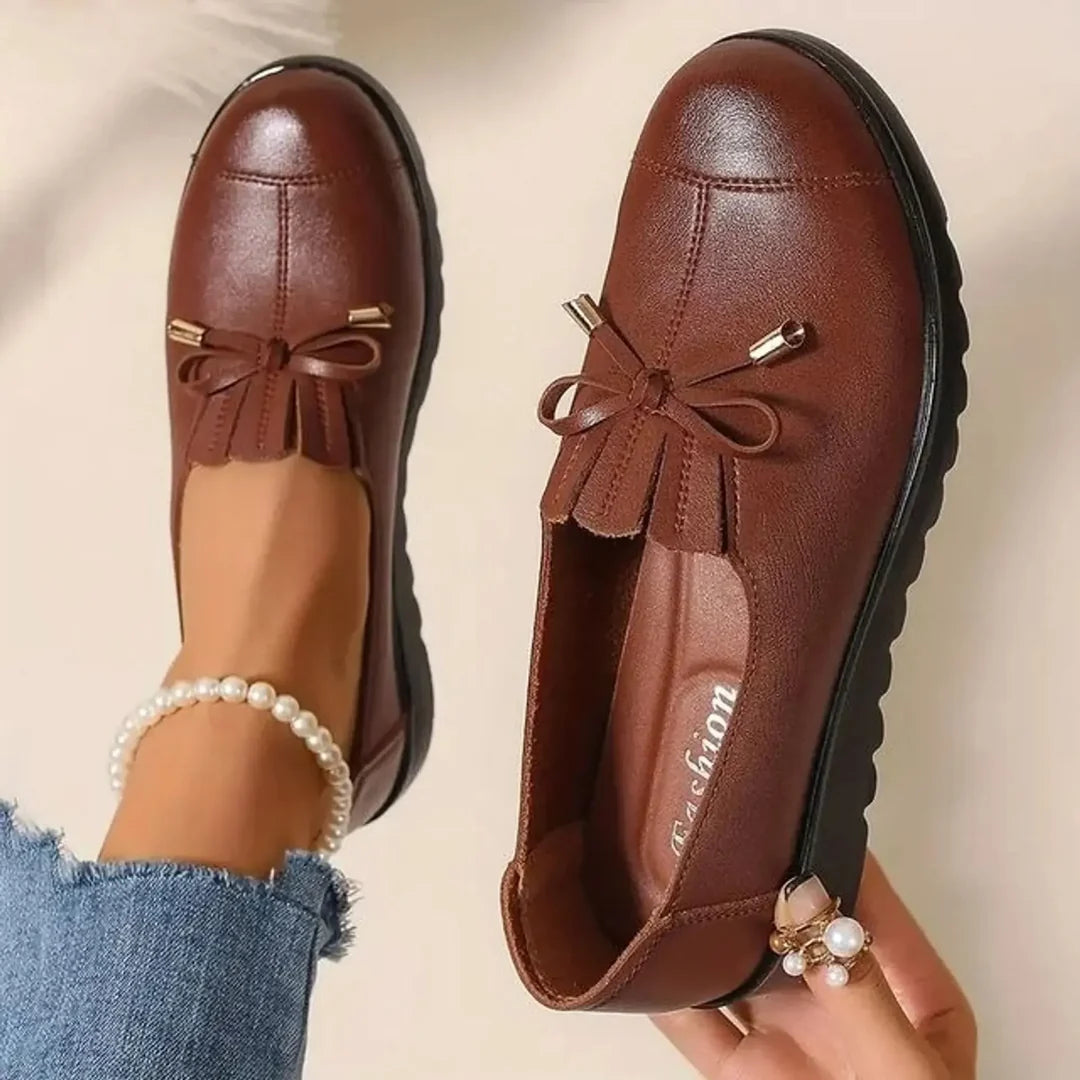 BEATRIZ | Mocasines con lazo y suela gruesa
