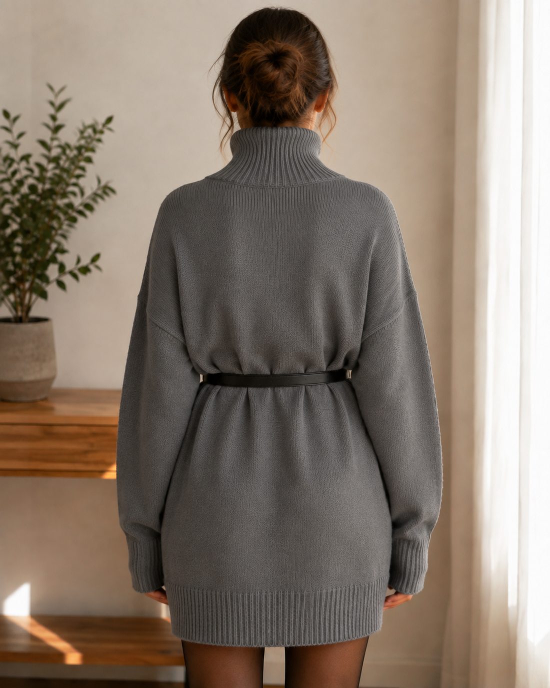 ELISA Jersey de Cuello Alto – Confort Elegante