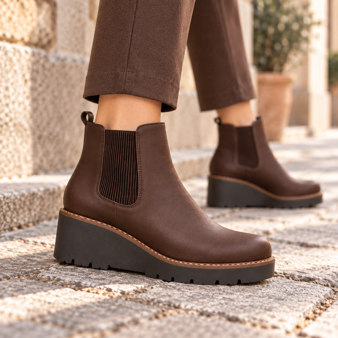 IRENE | Botines Chelsea con suela gruesa
