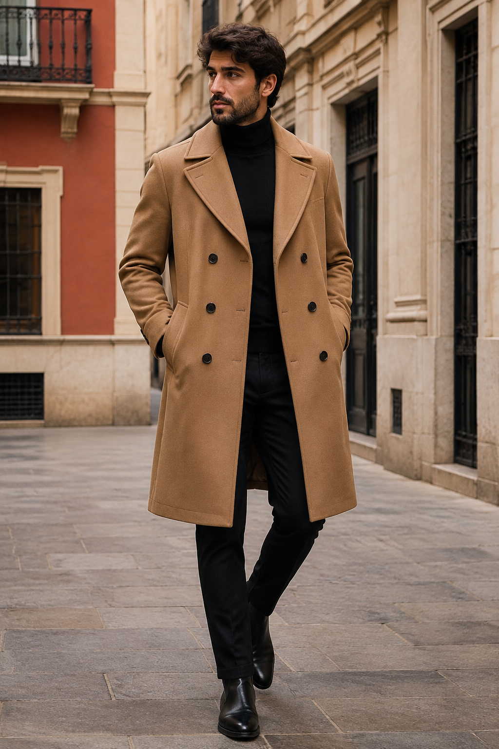 SEBASTIÁN Abrigo Cruzado – Presencia Sofisticada